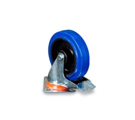 Колеса поворотные c тормозом (эластичная резина)