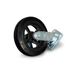 Колеса большегрузные поворотные с тормозом обрезиненные