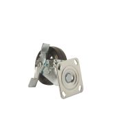 Колесо большегрузное поворотное SCdb 55 125 мм обрезиненное с тормозом (N)