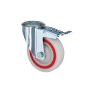 Колесо полипропиленовое под болт с тормозом EM04 MBTM 125 F